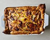 A picture of step 7 of Chicken, bacon & salami quiche.