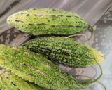 A picture of step 1 of Kaju karela.