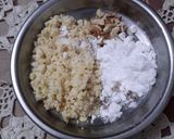 A picture of step 2 of Mango khoya roll.