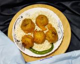 A picture of step 3 of Aloo chop.