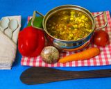 A picture of step 4 of Thai red curry (veg).