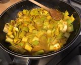Une image de l'étape 6 de Courgettes et céleri branche aux épices indiennes,ciboulette et citron.