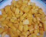 A picture of step 1 of Sweet and salty mango bites.