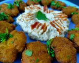 A picture of step 10 of Pitta bread with Falafel and Hummus.
