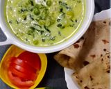 A picture of step 7 of Methi malai matar.