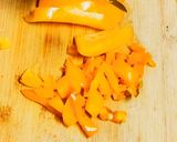 A picture of step 1 of Tri-Color Bell Pepper Cabbage Jhol Momos.