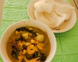 รูปขั้นตอนการทำที่ 4 ของ ขนมจีนแกงเขียวหวานกุ้ง