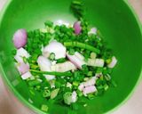 Hình bước làm 1 của món Canh mướp nấu mọc