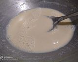 A picture of step 4 of Mishti doi.