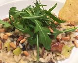 A picture of step 6 of Risotto with leeks, mushrooms & Parmesan crisps.