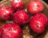 A picture of step 1 of Cracked Potatoes.