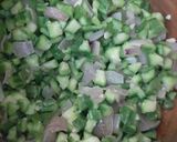 A picture of step 2 of Ridge gourd fry.