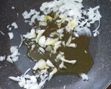 A picture of step 2 of Sautéed Green Cabbage.