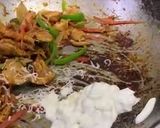 A picture of step 4 of Creamy One Pot Chicken Fajita with Noodles.