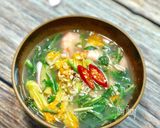 Hình bước làm 3 của món Canh Chua Tôm Bông Bí