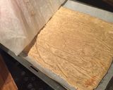 A picture of step 3 of Cauliflower base pizza!.