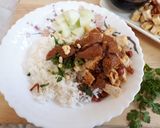 Foto langkah ke 3 dari resep Nasi Tahu Bumbu Kacang.