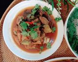 Hình bước làm 5 của món Dưa chua xào thịt ba rọi