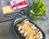 Foto langkah ke 6 dari resep Charcoal Cheese Streusel Roll Bread with Garlic Mayo.