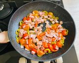 Rántotta bazsalikommal és sonkával recept fázis 3 fotója