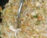 A picture of step 4 of Chicken veg filling.