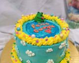 Foto del paso 10 de la receta: Ranita Birthday Cake relleno de compota de maracuyá y toronja