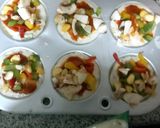 A picture of step 3 of Pizza Muffins.