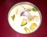 A picture of step 4 of Avocado shake and cubes.