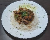 Foto del paso 8 de la receta: Abadejo con Fideos de Arroz