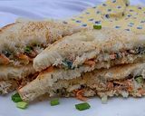 A picture of step 3 of Chicken veg sandwich.