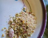 A picture of step 2 of Green coconut balls /laddu.