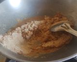 A picture of step 2 of Jaggery Halwa.