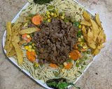 A picture of step 4 of Herb spaghetti with Behari beef - western and desi fusion.