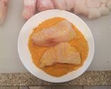 A picture of step 2 of Paleo baked fish fingers - kid friendly.