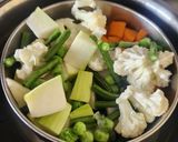 A picture of step 1 of Mix Veg Kadai.