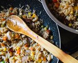 A picture of step 10 of Sausage fried rice.