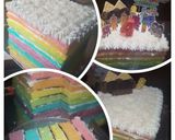 Foto langkah ke 14 dari resep Rainbow cake / tart rainbow (pelangi).