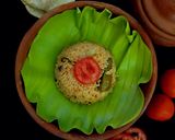 A picture of step 8 of Broken rice tomato bath.