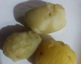 A picture of step 1 of Aloo bhujia.