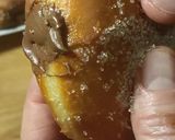 A picture of step 15 of Mardi Gras Chocolate Donuts.