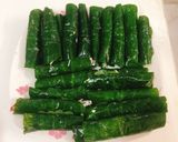 Hình bước làm 1 của món Chả lá lốt chay