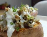 Une image de l'étape 7 de 🍠Patate douce rôti à l'égrené de seitan.