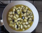 A picture of step 5 of Busiate with Swordfish, Eggplant, and Mint.