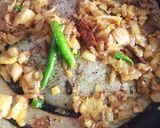 A picture of step 1 of Onion Eggplant fry with Fish oil.