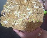 A picture of step 4 of Till dry fruit chikki.
