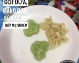 Hình bước làm 4 của món Đậu hũ non hạt sen lá dứa phiên bản baby
