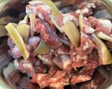 Hình bước làm 1 của món Dê Hấp Tía Tô