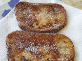 Torrijas de pan de cereales elaboradas con leche de coco