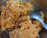 A picture of step 1 of Palm dumplings stuffed with sweetened coconut.