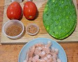 Foto del paso 1 de la receta: Camarones con nopales en salsa de chile guajillo